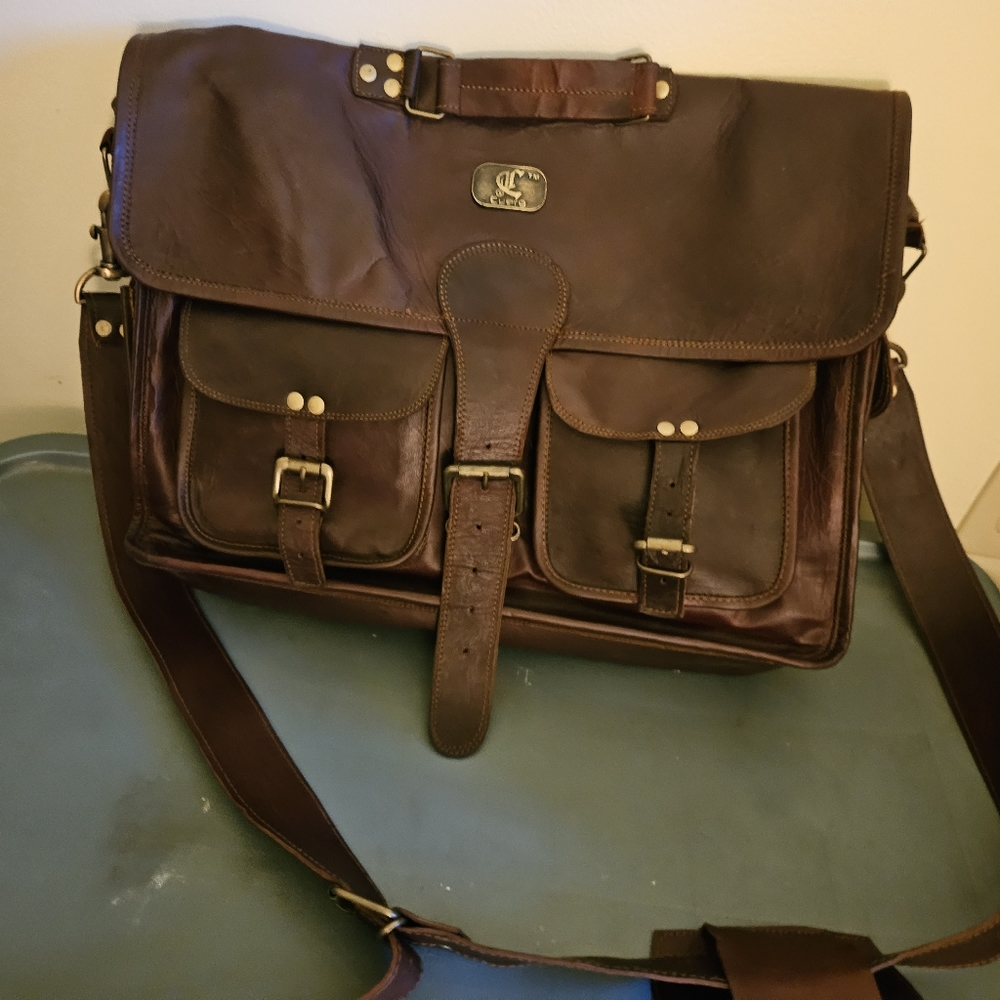 Leather Messenger Bag